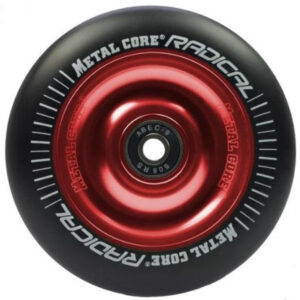 RUEDA SCOOTER RADICAL BLACK/RED 110MM METALCORE
