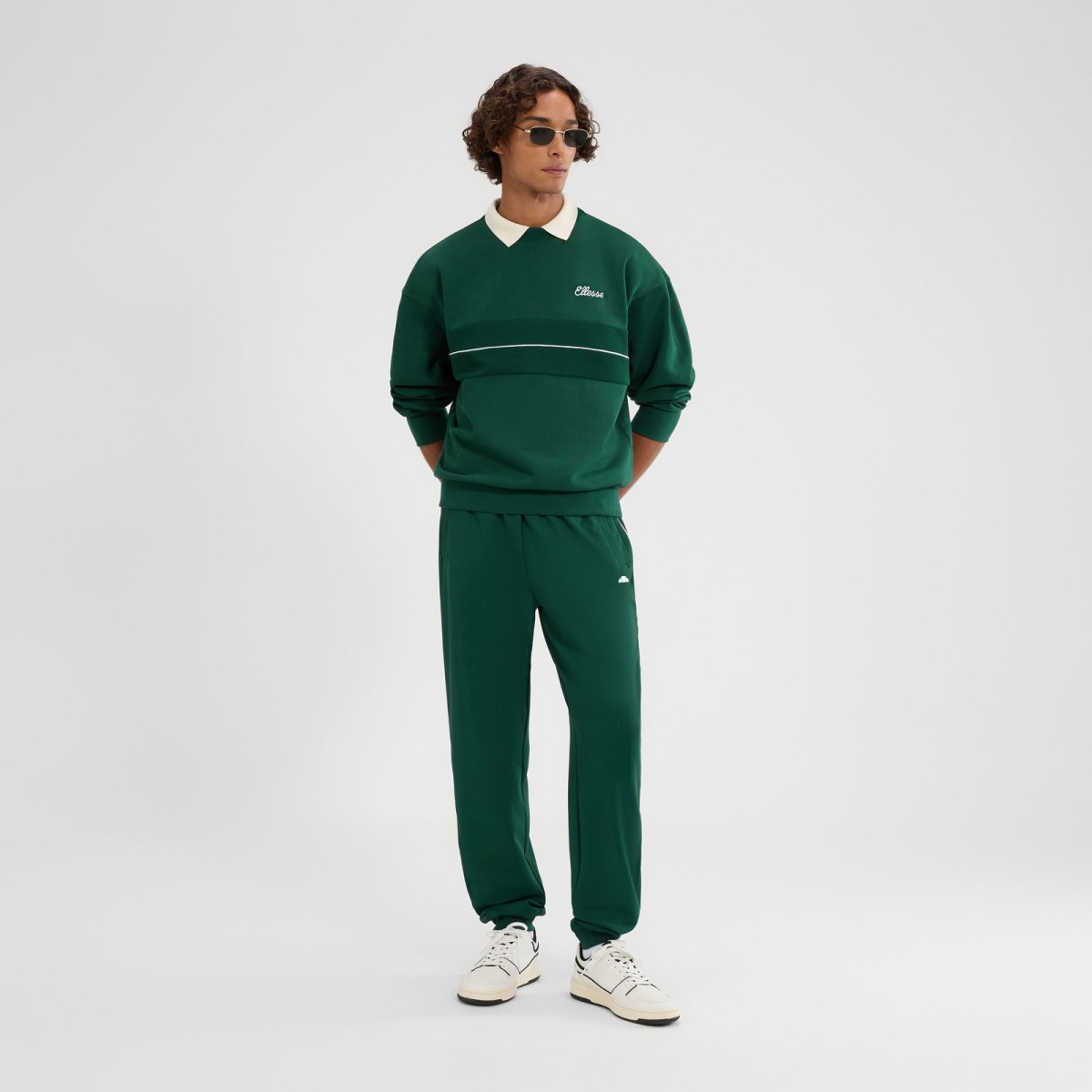 SUDADERA CREW QUENTO DARK GREEN ELLESSE - Imagen 2