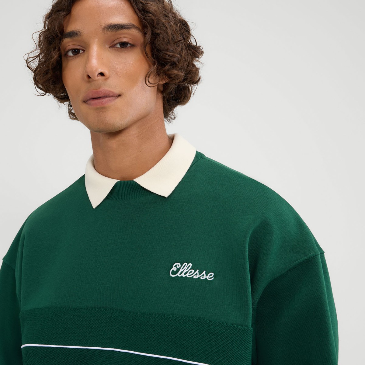 SUDADERA CREW QUENTO DARK GREEN ELLESSE - Imagen 4