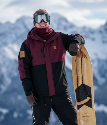 CAZADORA ESQUI/SNOW TAHOE BLACK/BURGUNDY CLAPPS - Imagen 2